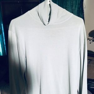 Sage Green Loose Turtleneck Sweater